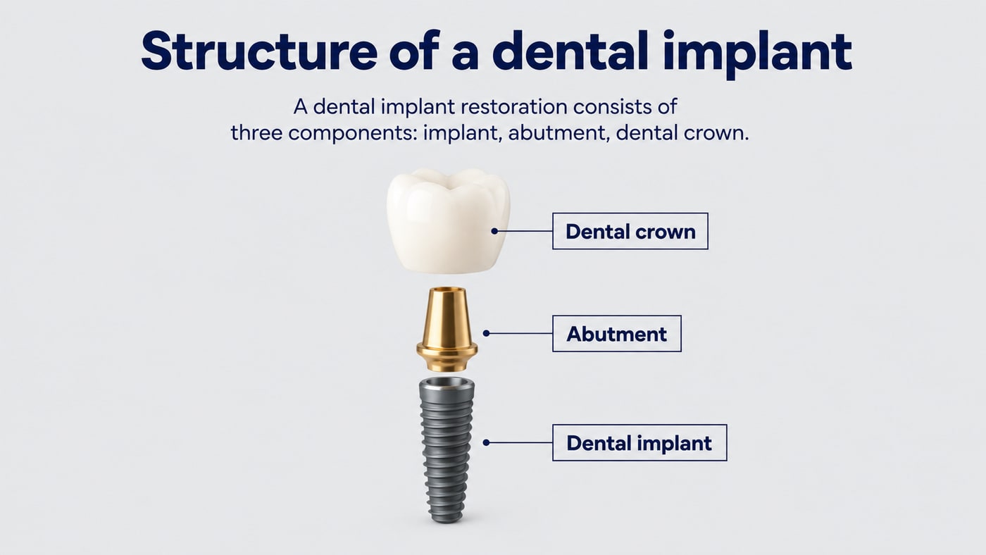 Structure of a dental implant